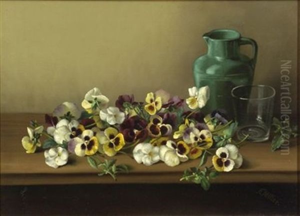 Pansies Oil Painting by Franklin Harrison Miller