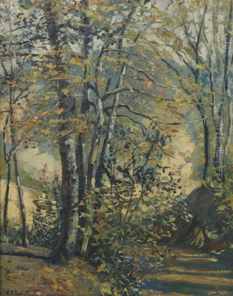 Forest Scene Oil Painting by Harold Harington Betts