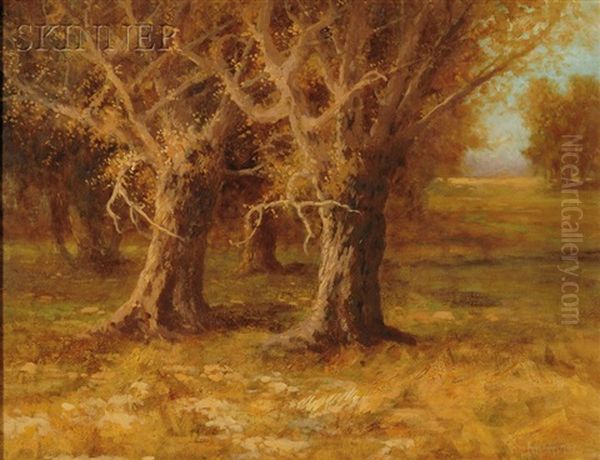 Brother Oaks Oil Painting by Ralph Davison Miller