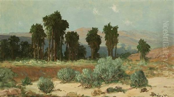 Desert Landscape Oil Painting by Ralph Davison Miller