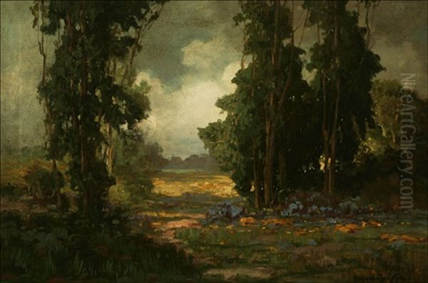 March Day Near Glendora Oil Painting by Ralph Davison Miller