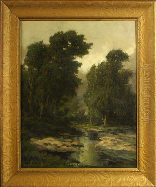 Arroyo Landscape Oil Painting by Ralph Davison Miller