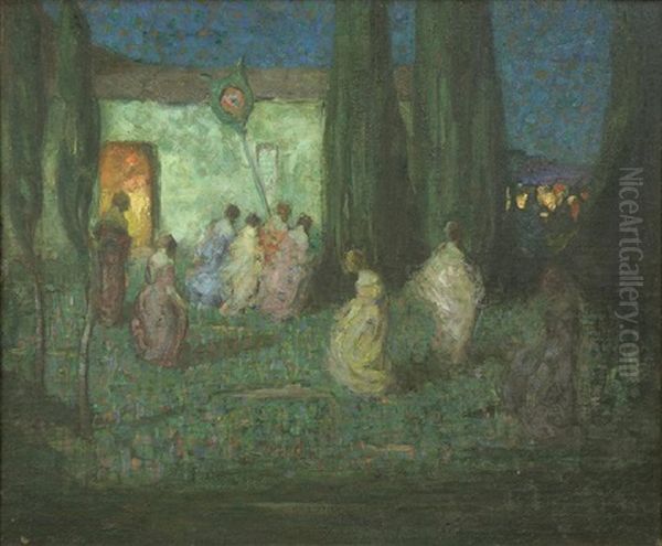 Festival Of Lanterns Oil Painting by Richard Edward Miller