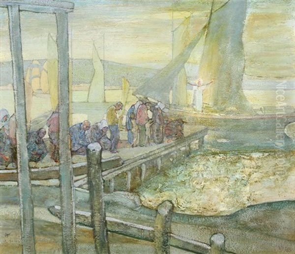 A Figure Appearing To People On The Dock - Possibly 