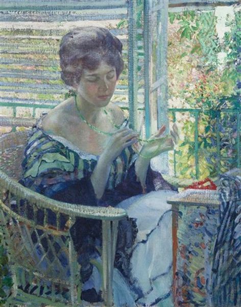 The Necklace (la Femme Au Collier), C. 1913 by Richard Edward Miller