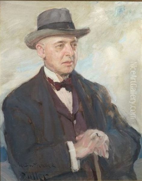 Portrait Of Dr. Mendez Oil Painting by Richard Edward Miller