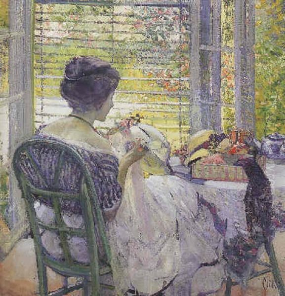 The Milliner Oil Painting by Richard Edward Miller