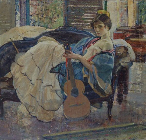 String Artist Oil Painting by Richard Edward Miller