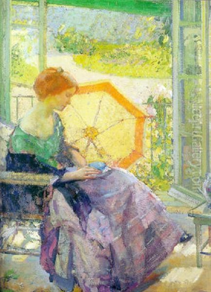 Tea-time Oil Painting by Richard Edward Miller