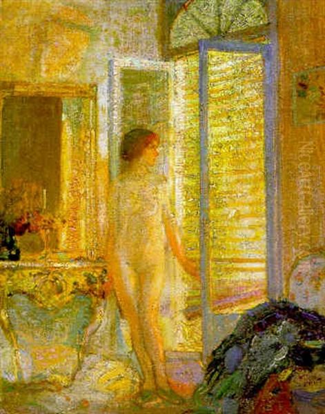 Sunbather Oil Painting by Richard Edward Miller