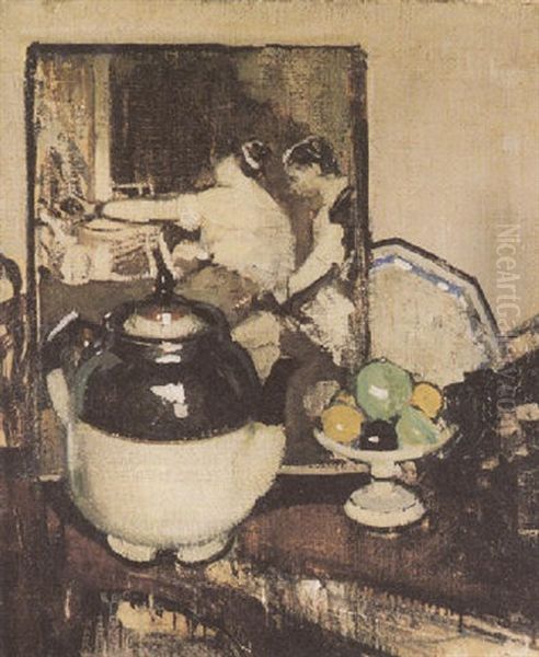 Studio Still Life Oil Painting by Richard Edward Miller