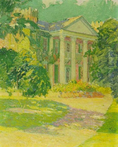 Antibellum Mansion Oil Painting by Richard Edward Miller