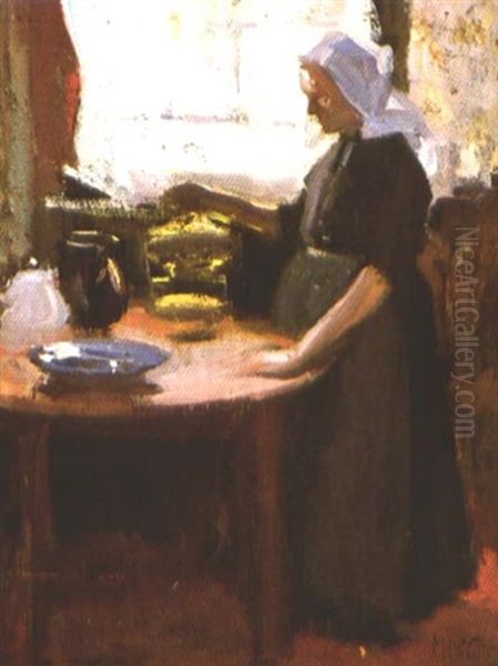 The Kitchen: Study For The Old Woman by Richard Edward Miller