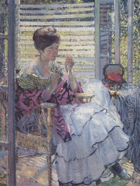 Meditation Oil Painting by Richard Edward Miller