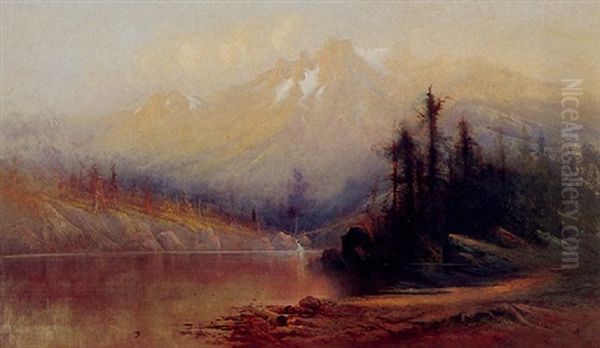 Sierra Lake Oil Painting by Thomas Oxley Miller