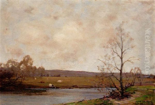 On The River Leith Oil Painting by William Miller