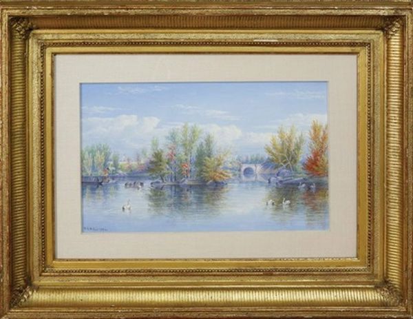 The Lower Lake Oil Painting by William R. Miller