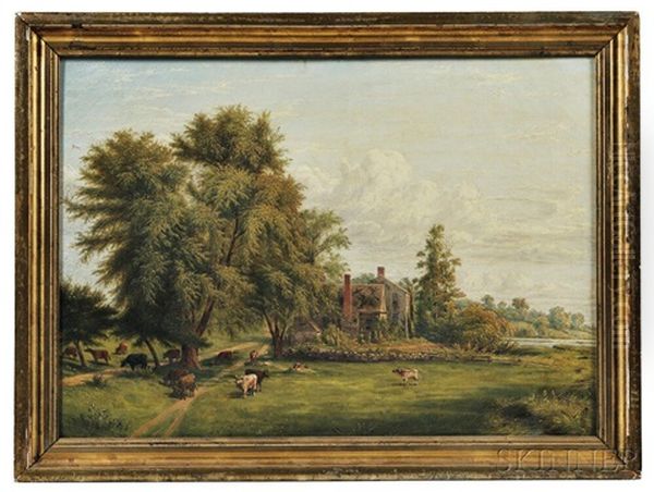 Old Cromwell Farmhouse Oil Painting by William Rickarby Miller