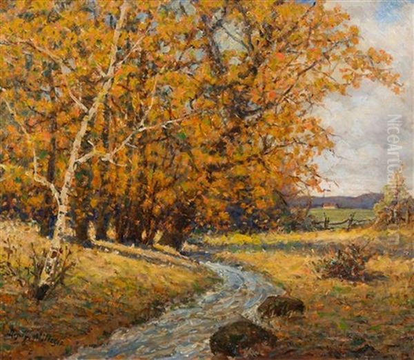 The Racing Brook Oil Painting by Royal Hill Milleson