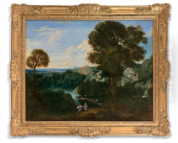 Paysage Classique Oil Painting by Francisque Millet