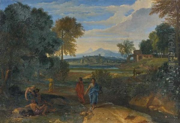 Paysage Avec Regulus Retournant A Carthage Oil Painting by Francisque Millet