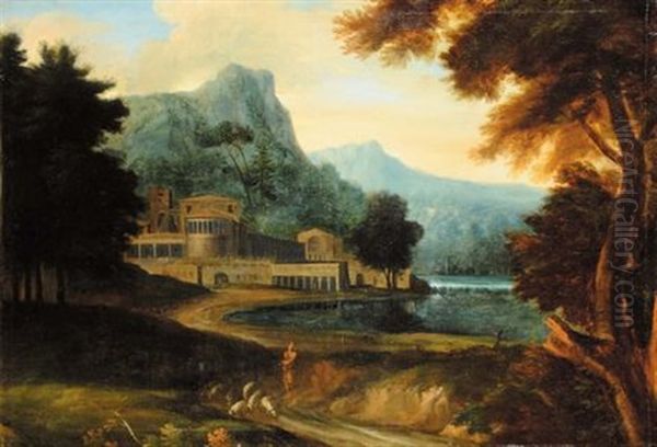 Paesaggio Oil Painting by Francisque Millet