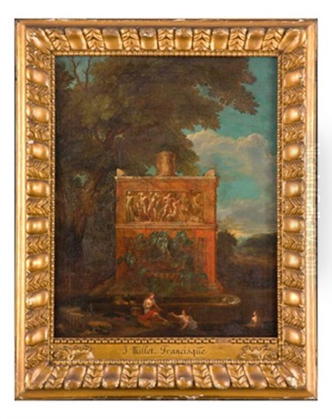 Paisaje Romano Con Sarcofago Y Figuras Oil Painting by Francisque Millet