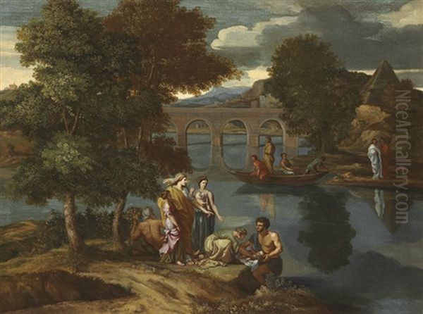 The Finding Of Moses Oil Painting by Francisque Millet