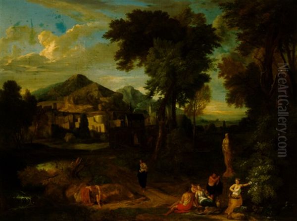 Ideale Landschaft Mit Figuren Oil Painting by Francisque Millet