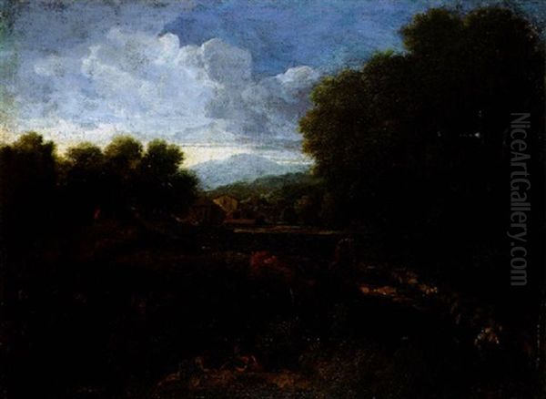 Paysage Aux Grandes Arbres Oil Painting by Francisque Millet