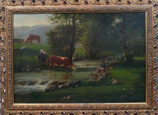 Pres Du Ruisseau Oil Painting by Francois Millet