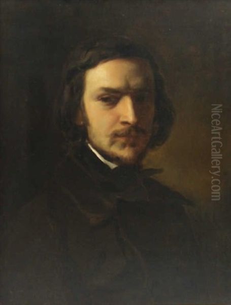 Portrait D'homme Oil Painting by Jean-Francois Millet