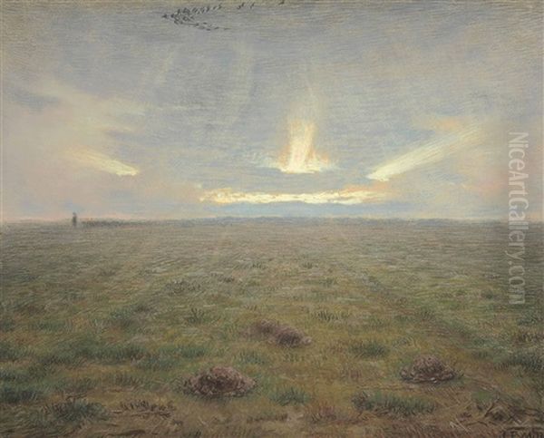 L'horizon (la Plaine) Oil Painting by Jean-Francois Millet