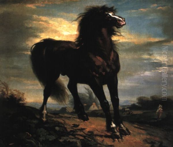 The Horse Oil Painting by Jean-Francois Millet