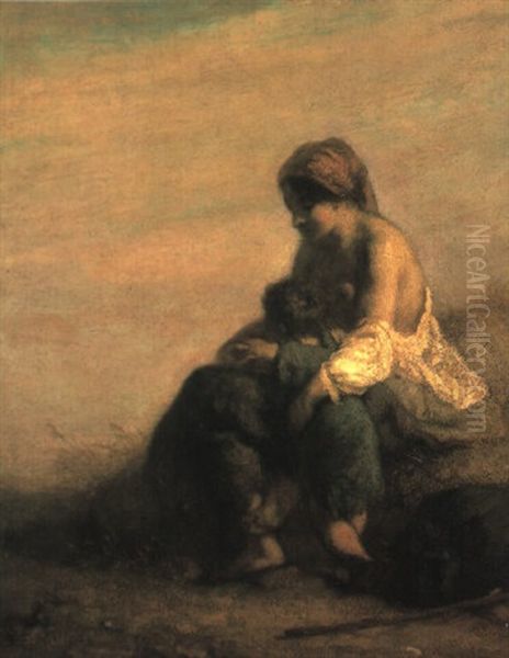 The Wanderers Oil Painting by Jean-Francois Millet