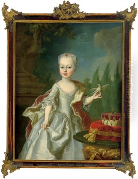 Bildnis Der Erzherzogin Und Spateren Gemahlin Ludwig Xvi. Von Frankreich, Marie Antoinette (?) Oil Painting by Johann Michael Millitz