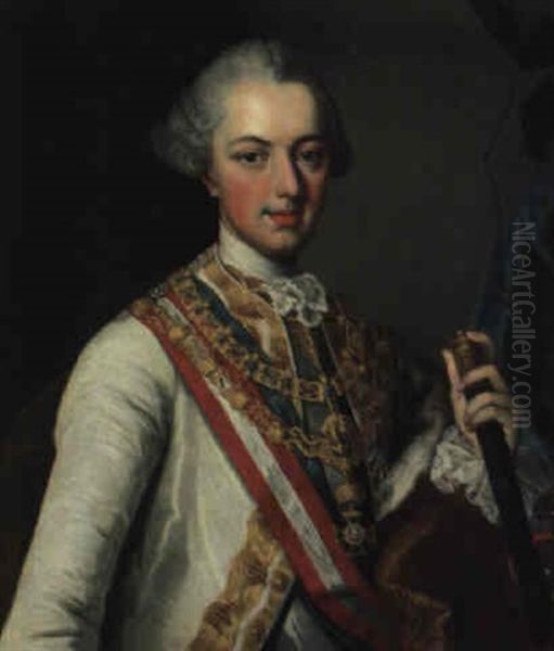 Joseph Ii. Oil Painting by Johann Michael Millitz