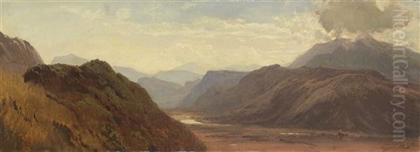 Weiter Blick In Das Etschtal Bei Bozen Oil Painting by Karl Millner