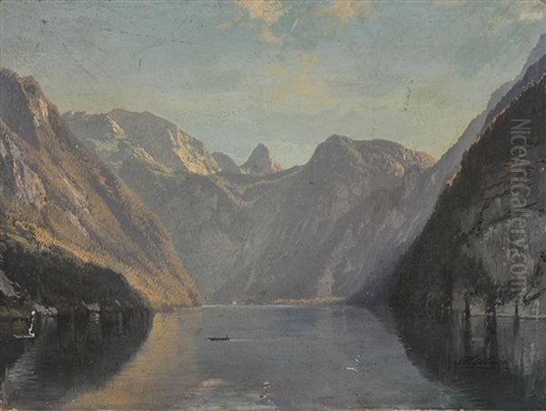 Blick Uber Den Konigssee Oil Painting by Karl Millner