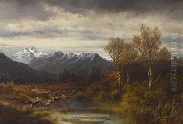 Vorgebirgslandschaft Oil Painting by Karl Millner