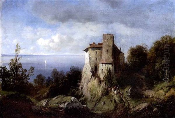 Das Jagschlossli Bei Rohrschach Am Bodensee Oil Painting by Karl Millner