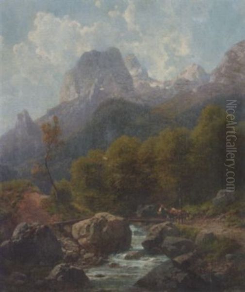 In Der Ramsau Oil Painting by Karl Millner