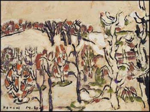 Trees In Winter, Palgrave, Ontario by David Brown Milne