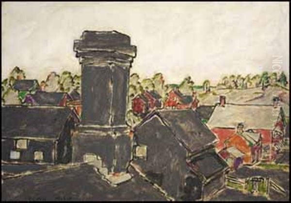 Chimney On Wallace Avenue, Palgrave, Ontario by David Brown Milne