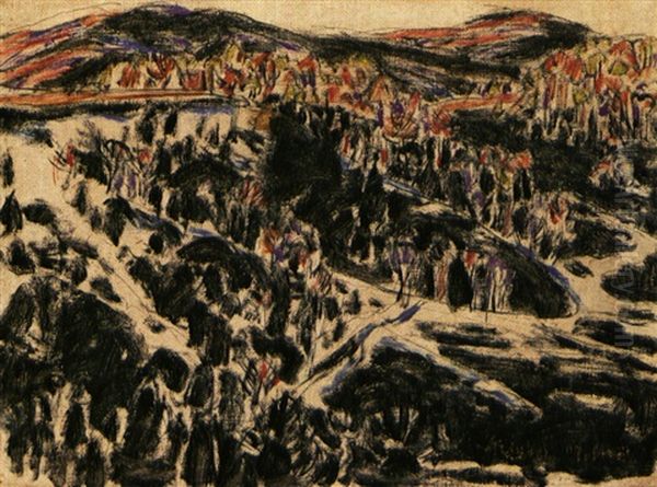 Hills Across The River by David Brown Milne