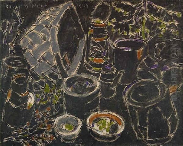 Tin Cans In The Bush, Morning by David Brown Milne