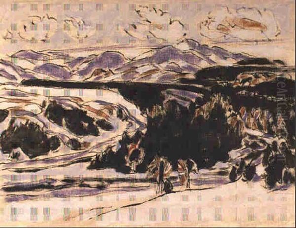 Three Peaks, Marcy Adirondacks by David Brown Milne