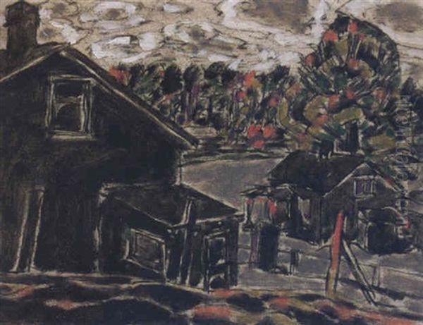 Houses In Autumn, Weston by David Brown Milne