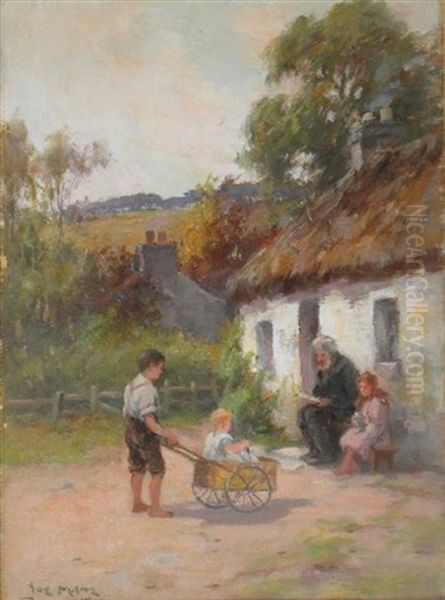 The Push-chair Oil Painting by Joe Milne