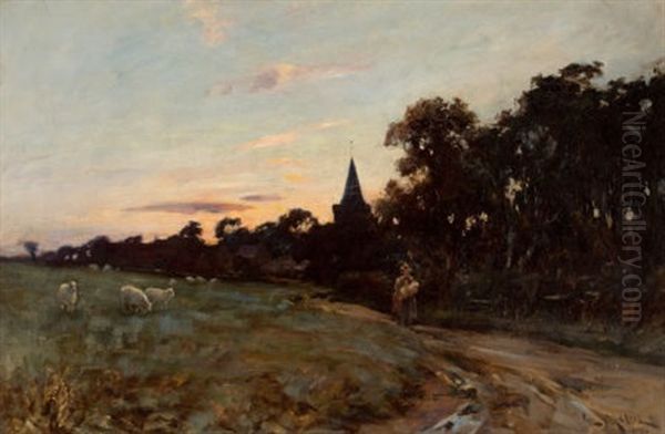 Twilight Oil Painting by Joseph Milne